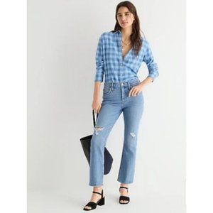J.Crew 9'' demi-boot crop jean in Rocky Shore wash